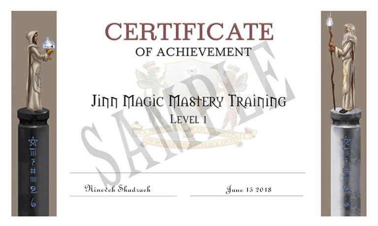 certificate White Magic Mastery